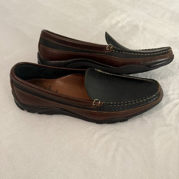 Allen Edmonds Boulder Venetian Driving Moccasin Loafer Black Brown Mens 11 - Picture 3 of 11